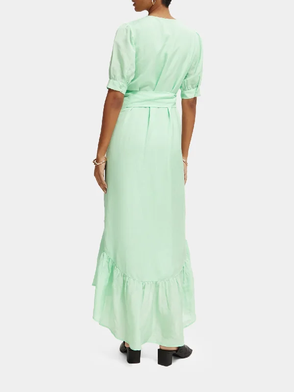 Maxi dress with v-neck