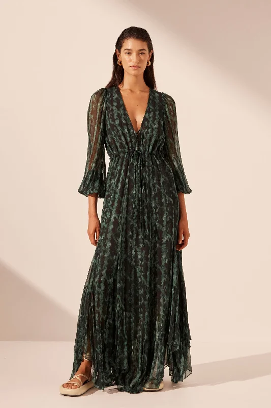 REMI LACE FRONT MAXI DRESS