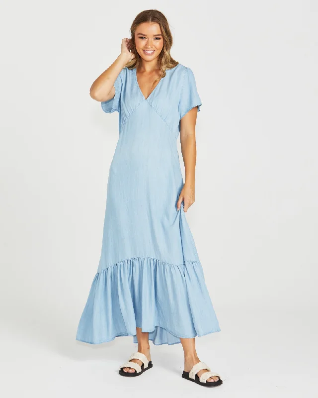 Sass Davie Maxi Dress Chambray