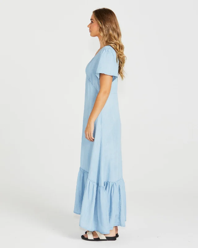 Sass Davie Maxi Dress Chambray