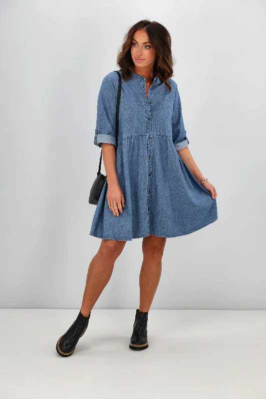 Shine On Label Bibi Chambray Dress