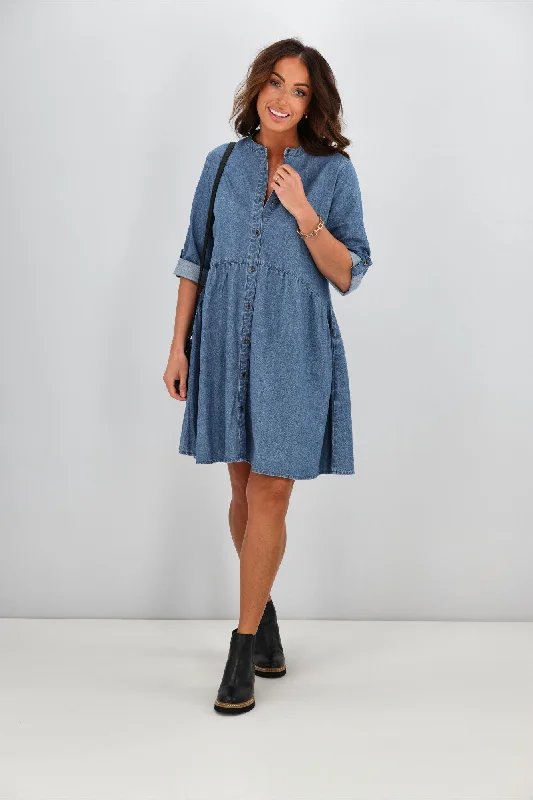 Shine On Label Bibi Chambray Dress