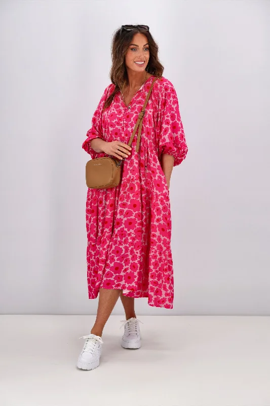 Sunday Boho Camilla Dress Pink Floral