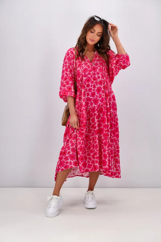 Sunday Boho Camilla Dress Pink Floral