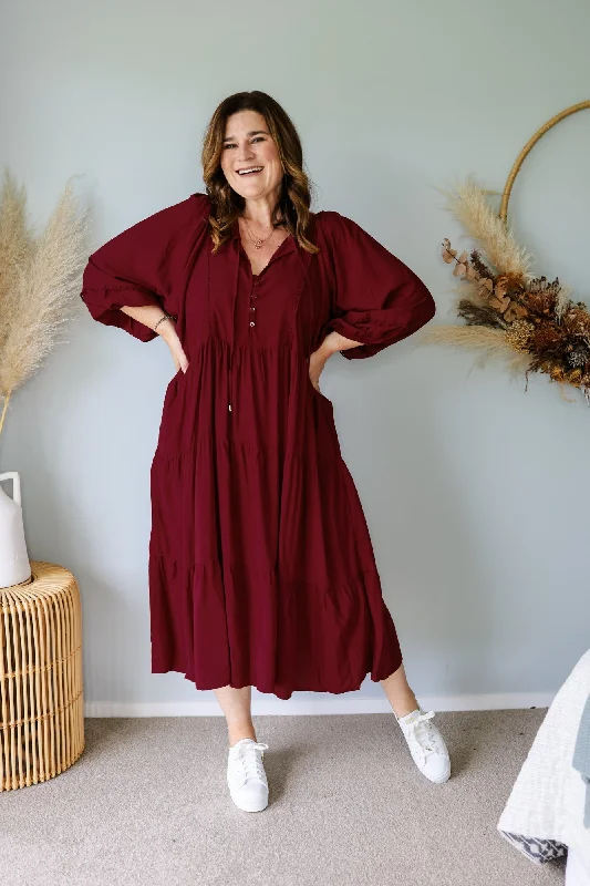 Sunday Boho Madison Dress Merlot