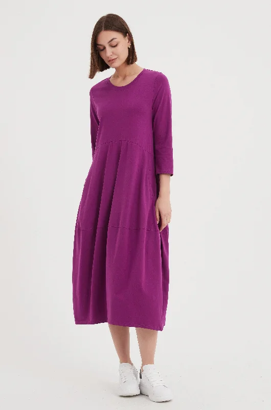 Tirelli Ovoid Jersey Dress Fuchsia