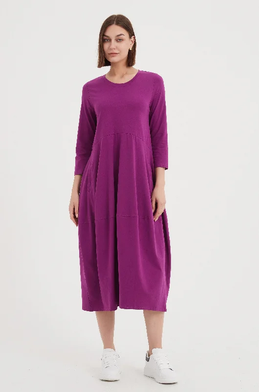 Tirelli Ovoid Jersey Dress Fuchsia