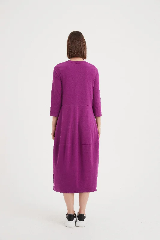 Tirelli Ovoid Jersey Dress Fuchsia