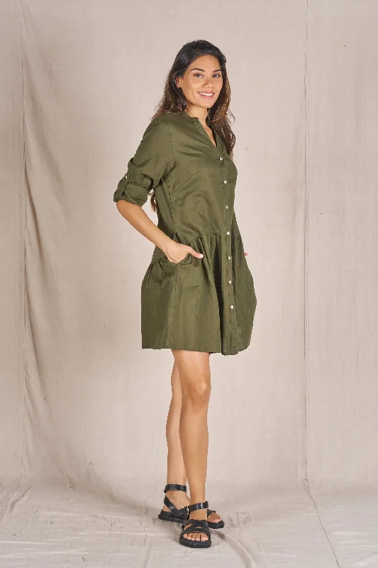 Valeria Label Lori Short Dress Green