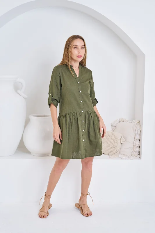 Valeria Label Lori Short Dress Green