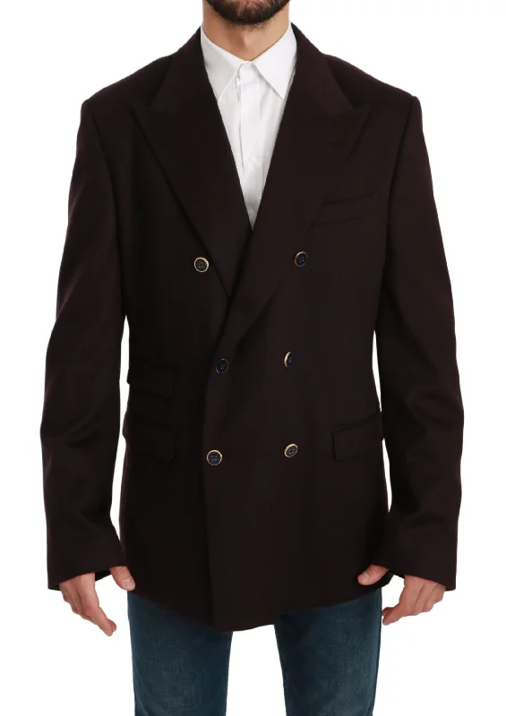 Elegant Bordeaux Taormina Cashmere Blazer