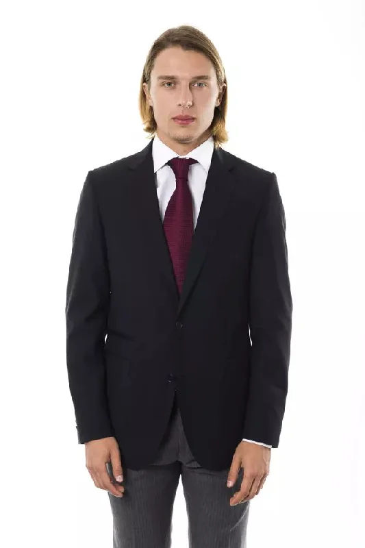 Elegant Wool Two-button Men's Blazer