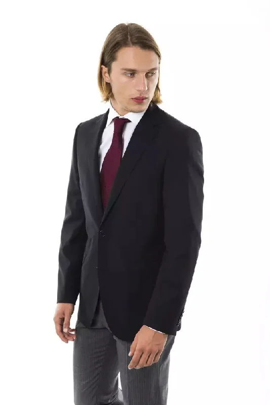 Elegant Wool Two-button Men's Blazer