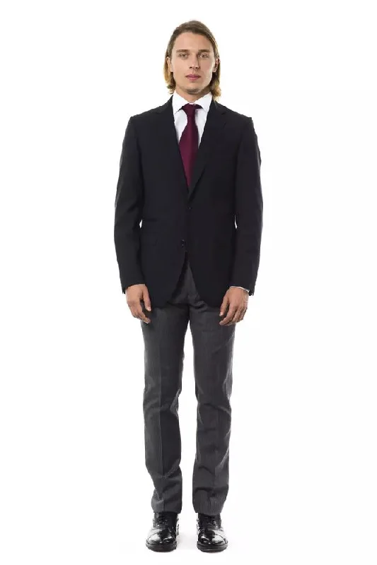 Elegant Wool Two-button Men's Blazer