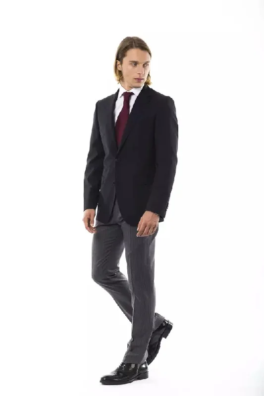 Elegant Wool Two-button Men's Blazer