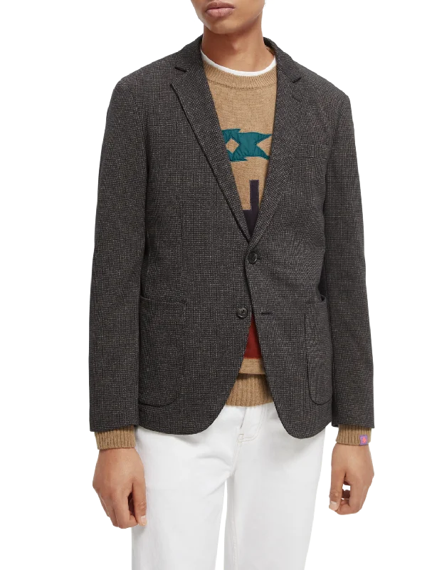 Knitted Single-Breasted Blazer