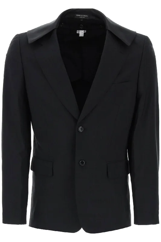 Satin Collar Blazer With Eight