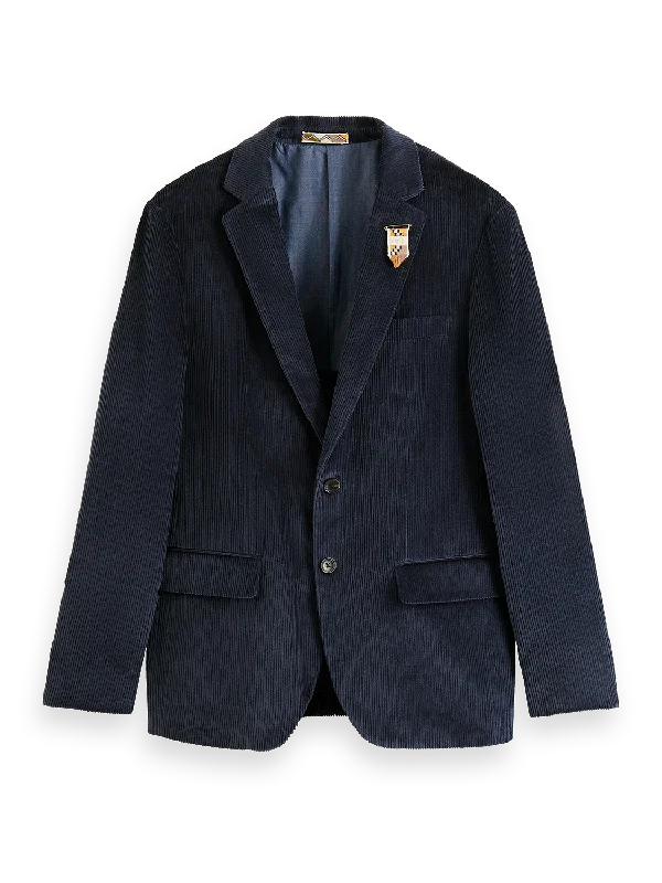 Single-Breasted Corduroy Blazer