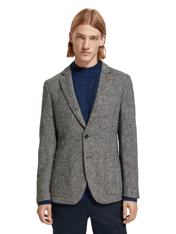 Tweed Wool Blend Blazer