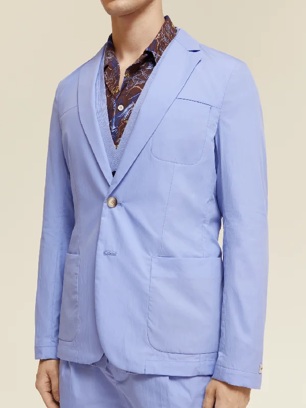 Unconstructed Poplin Blazer