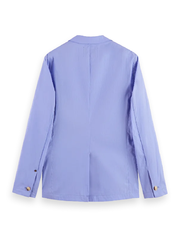 Unconstructed Poplin Blazer