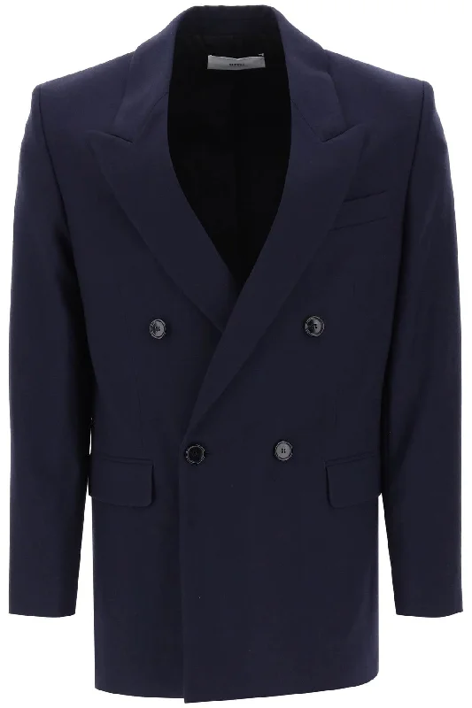 Wool Serge Double-breasted Blazer