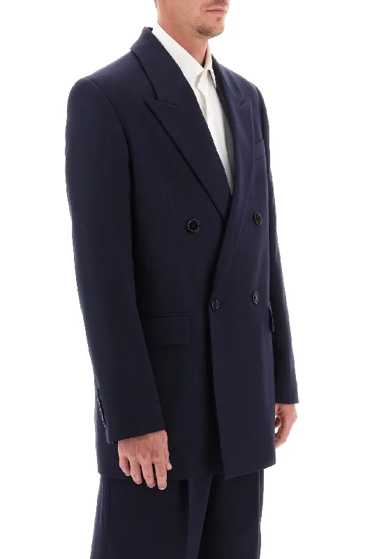 Wool Serge Double-breasted Blazer