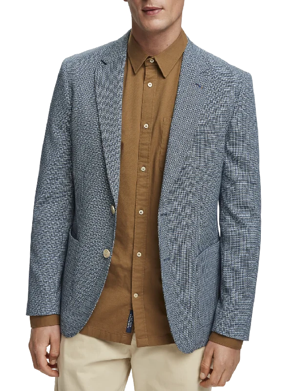 Yarn-Dyed Patterned Blazer