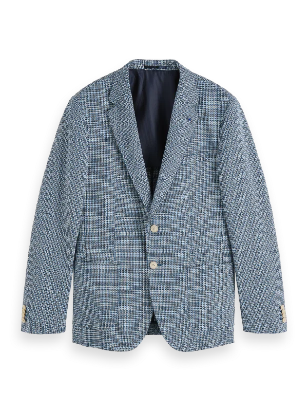 Yarn-Dyed Patterned Blazer