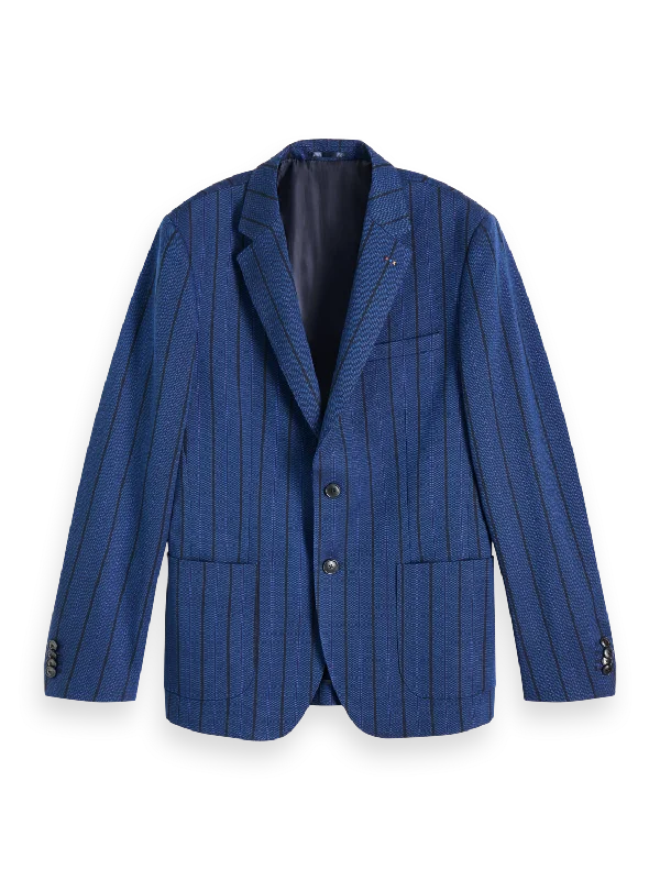 Yarn-Dyed Patterned Blazer