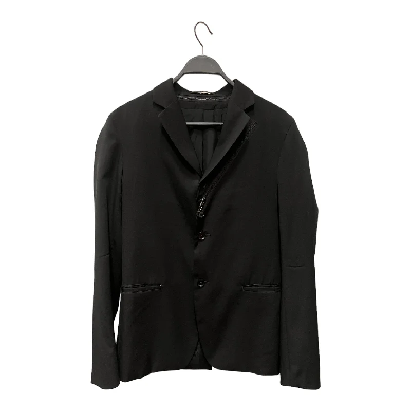 yohji yamamoto POUR HOMME/Tailored Jkt/M/Cotton/BLK/2014 ZIP