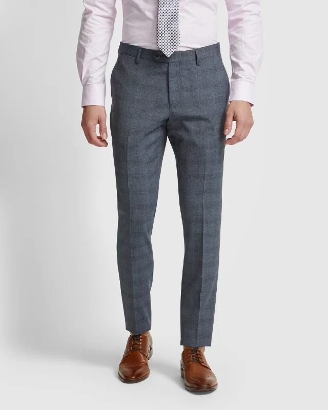 AUDEN WOOL CHECK SUIT TROUSERS