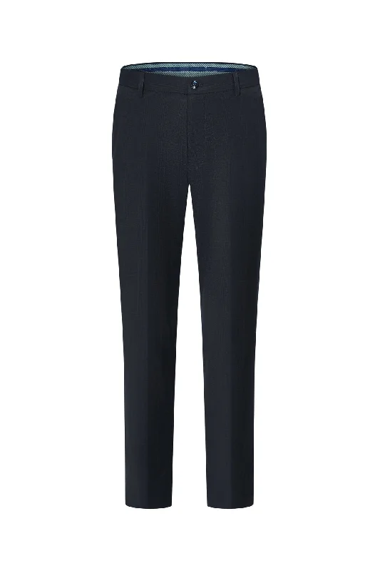 Blended Stretch Check Suit Pants  in Regular Fit