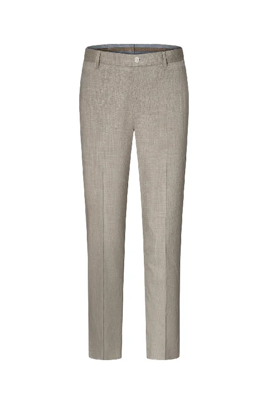 Blended Stretch Textured Suit Pants  in Regular Fit