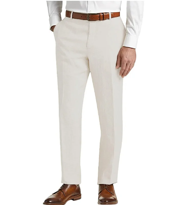 Casual Men's Suit Pants Cotton Linen Trousers For Wedding