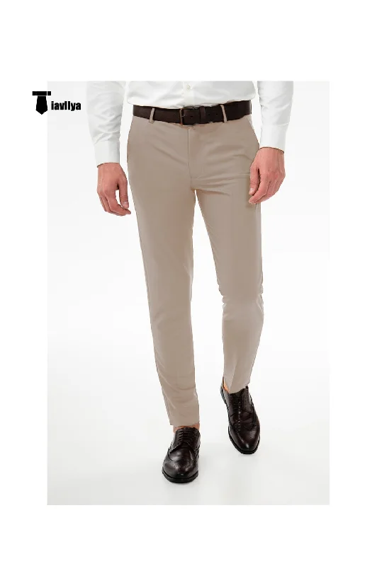 Fashion Men's Suit Pants Regular Fit Trousers