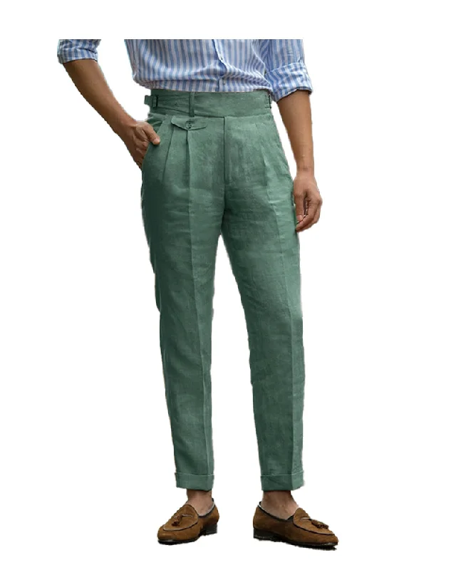 Leisure Men's Suit Pants Cotton Linen Trousers For Wedding