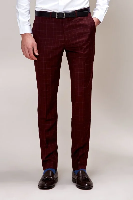 Merlot Check Mod Pant