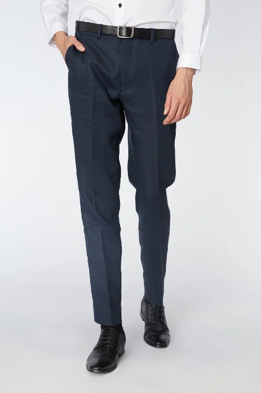 Navy Linen Suit Pant