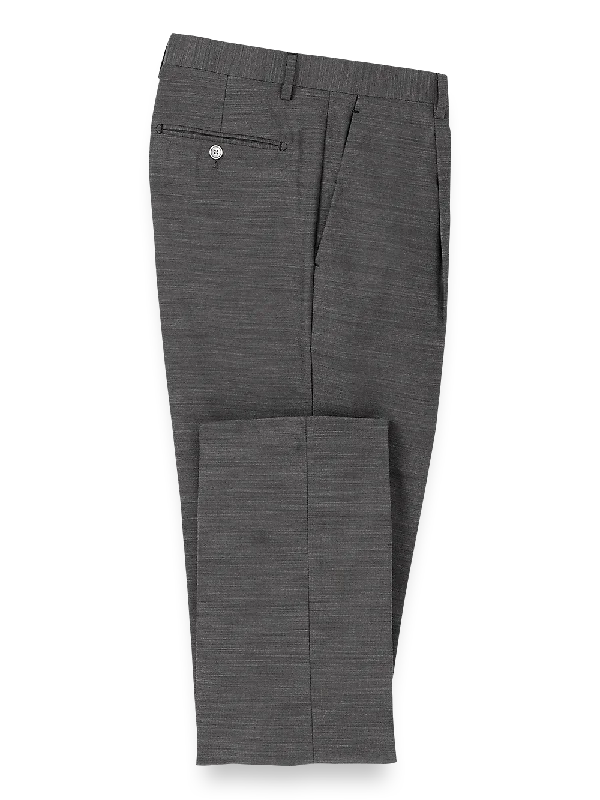 Performance Blend Single Pleat Suit Pants - Charcoal