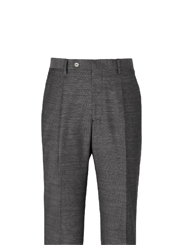 Performance Blend Single Pleat Suit Pants - Charcoal