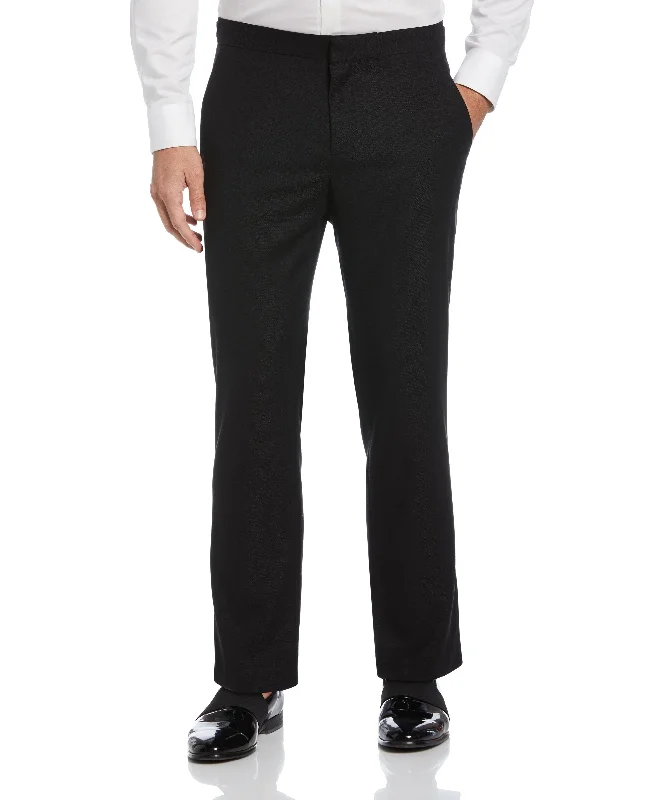 Slim Fit Stretch Textured Tuxedo Pant