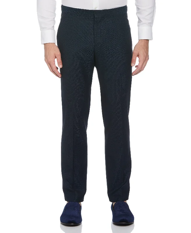 Slim Fit Stretch Textured Tuxedo Pant