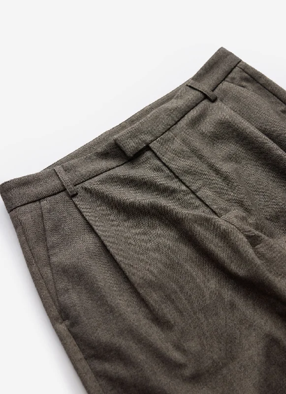 Tailored Tapered Trousers | Herringbone | Grey