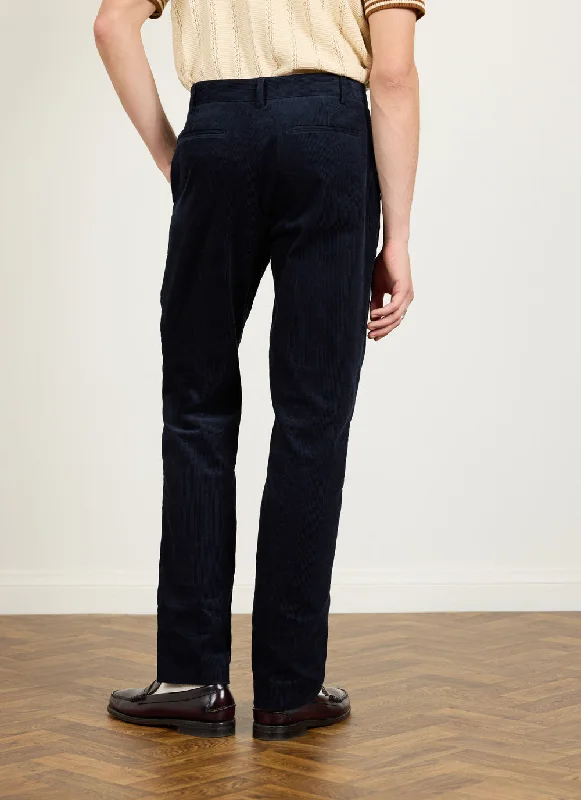 Tailored Trousers | Cord | Navy