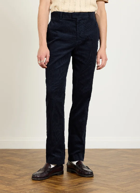 Tailored Trousers | Cord | Navy