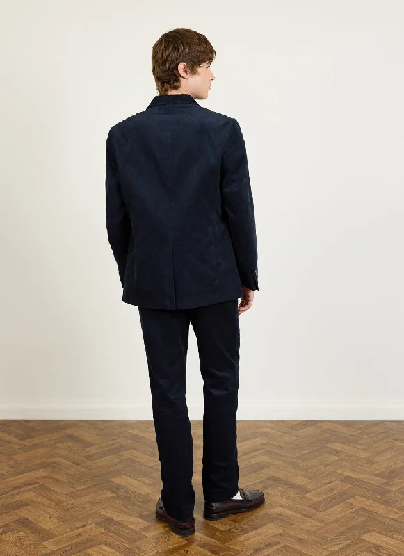 Tailored Trousers | Cord | Navy