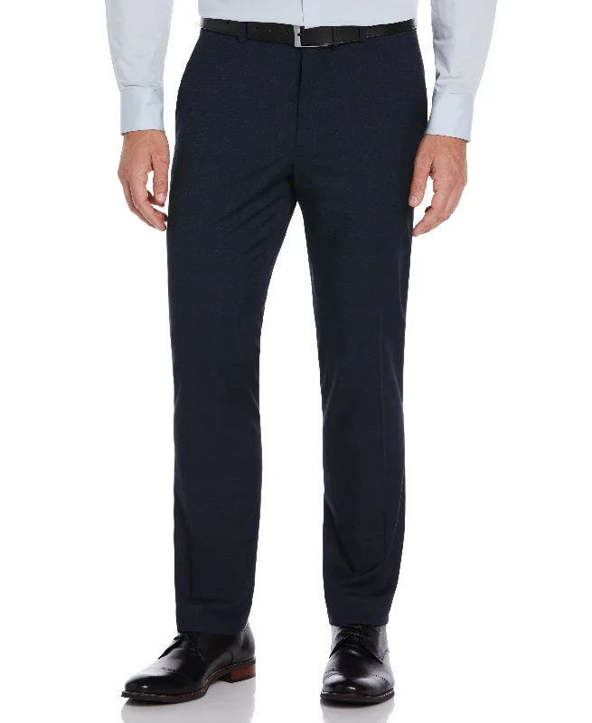 Slim Fit Textured Plaid Suit Pants