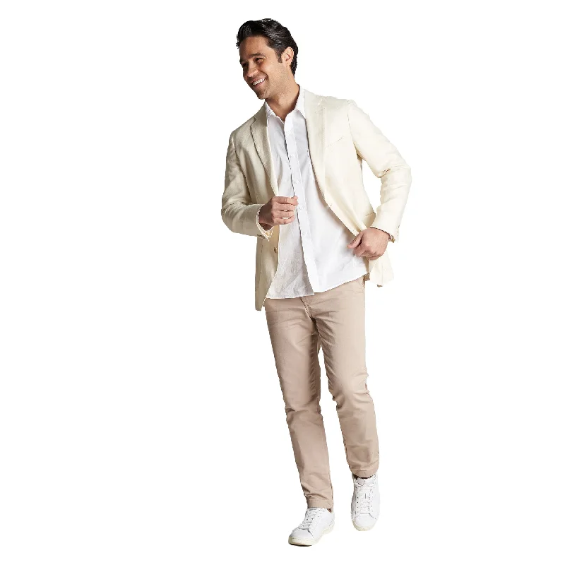 Unstructured Linen Jackets - Stone