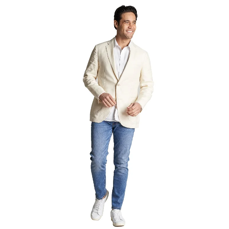 Unstructured Linen Jackets - Stone